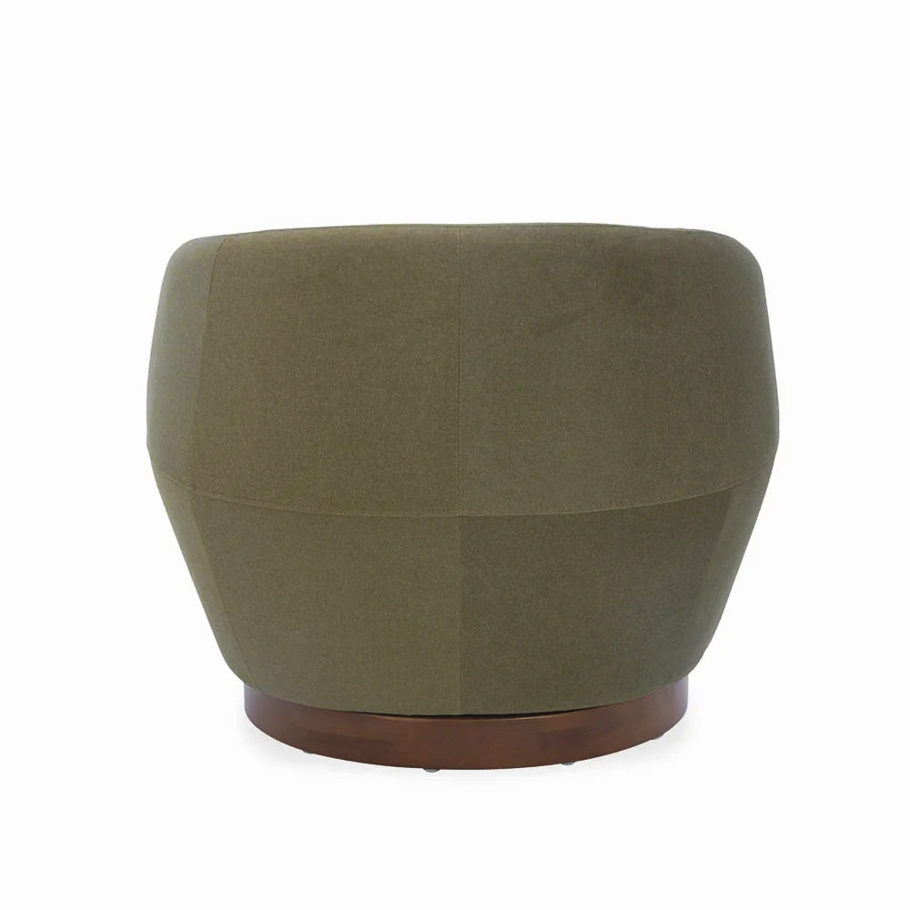 Pod Swivel Lounge Chair - Forest Green Matte Velvet