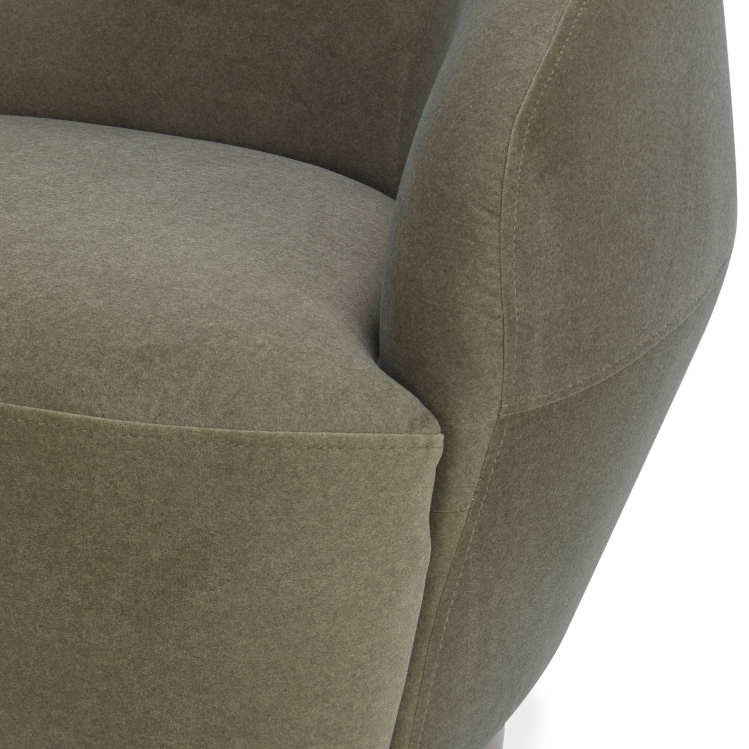 Pod Swivel Lounge Chair - Forest Green Matte Velvet