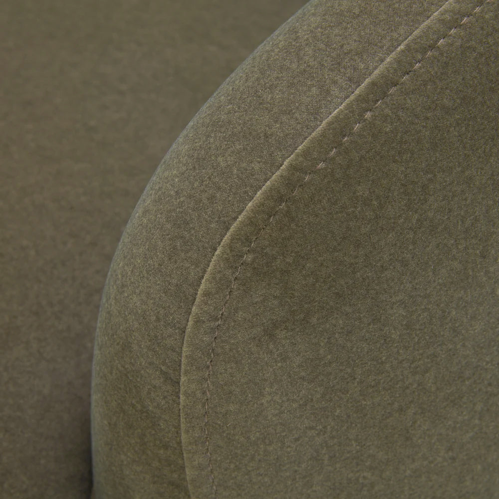 Pod Swivel Lounge Chair - Forest Green Matte Velvet