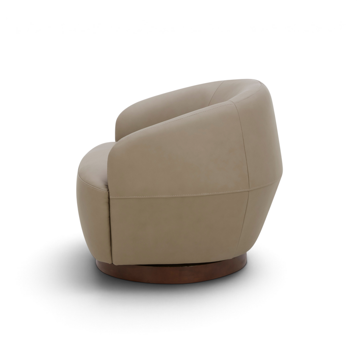 Pod Leather Swivel Lounge Chair - Vernont Stone