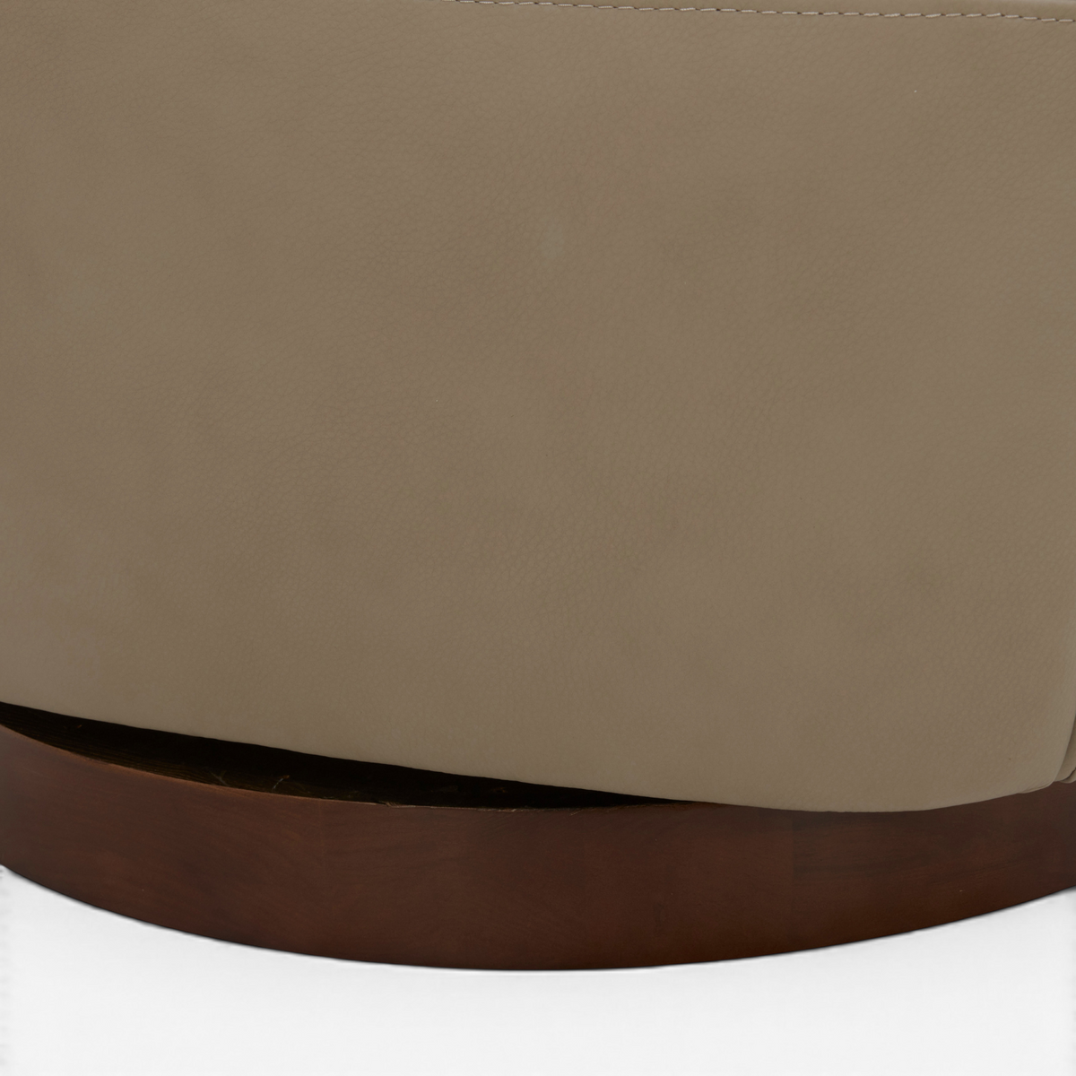 Pod Leather Swivel Lounge Chair - Vernont Stone