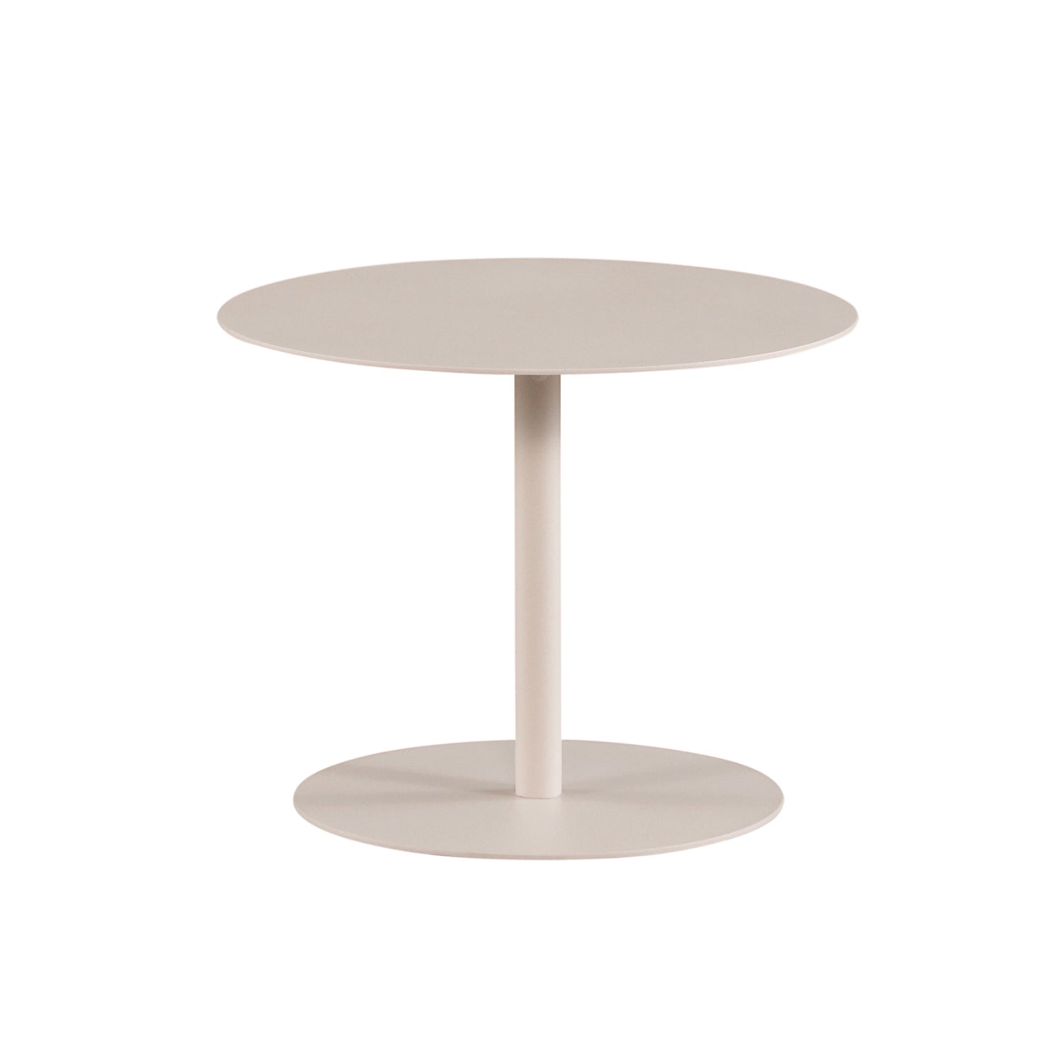 Barrel Beige Pedestal End Table