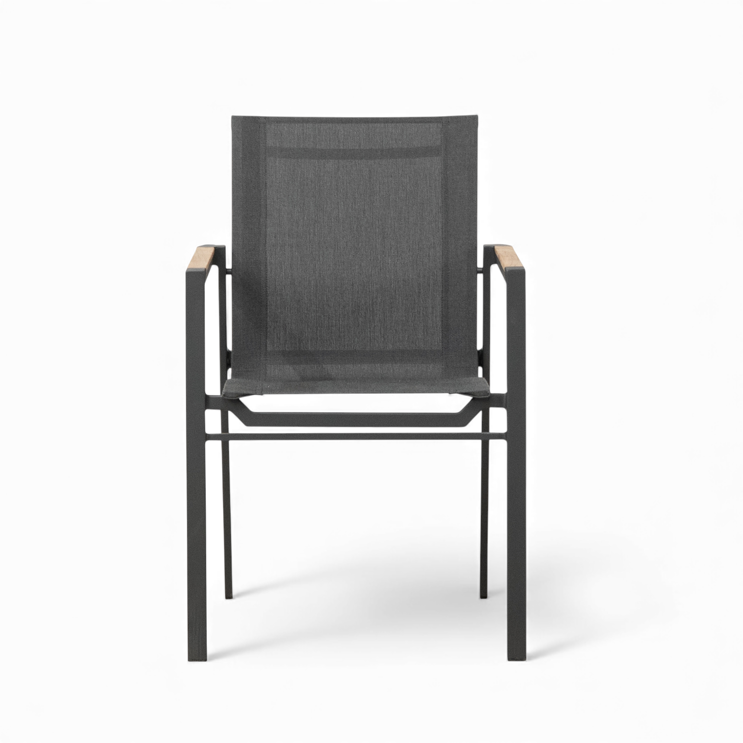 Cubic Sling Stackable Dining Armchair -  Slate/Anthracite