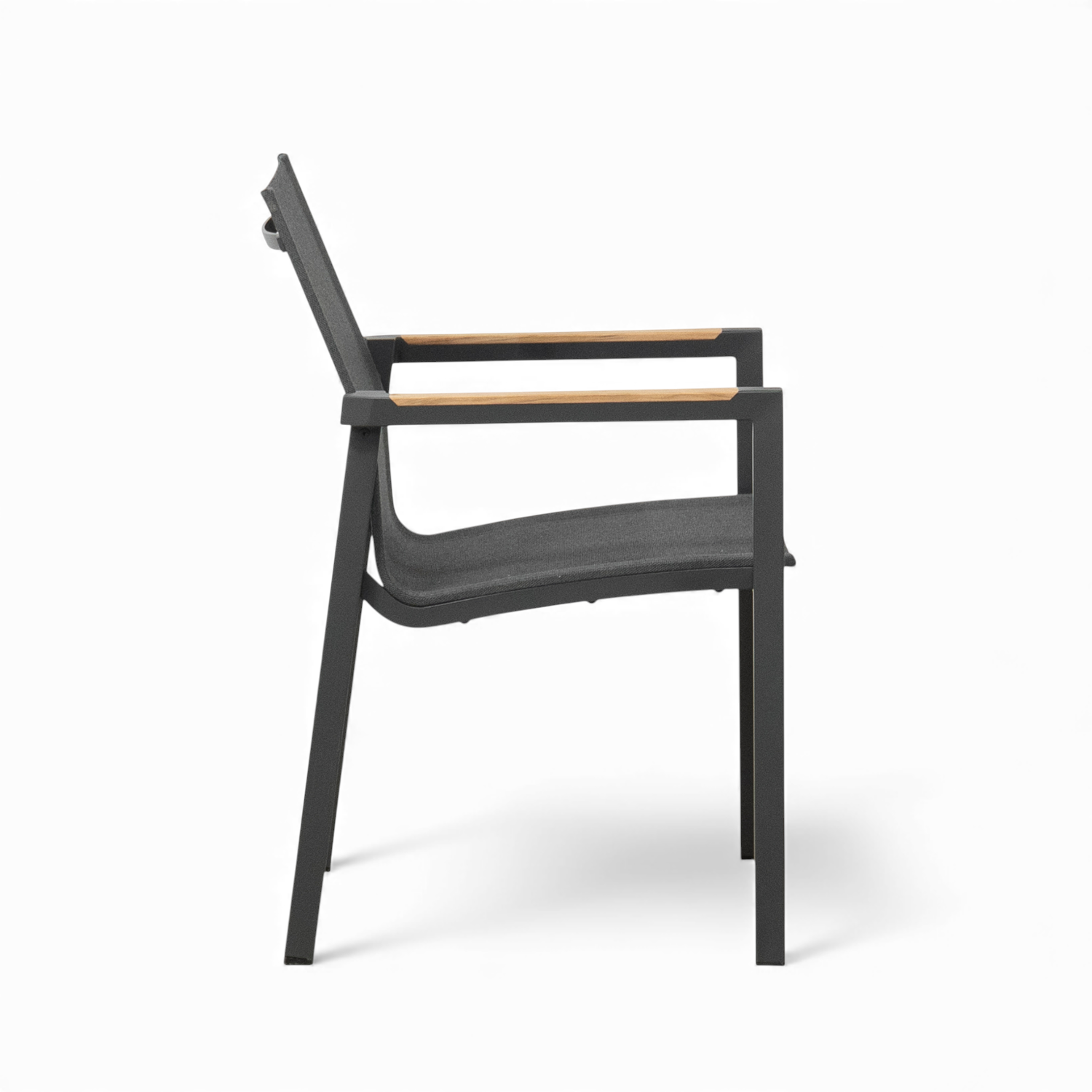 Cubic Sling Stackable Dining Armchair -  Slate/Anthracite