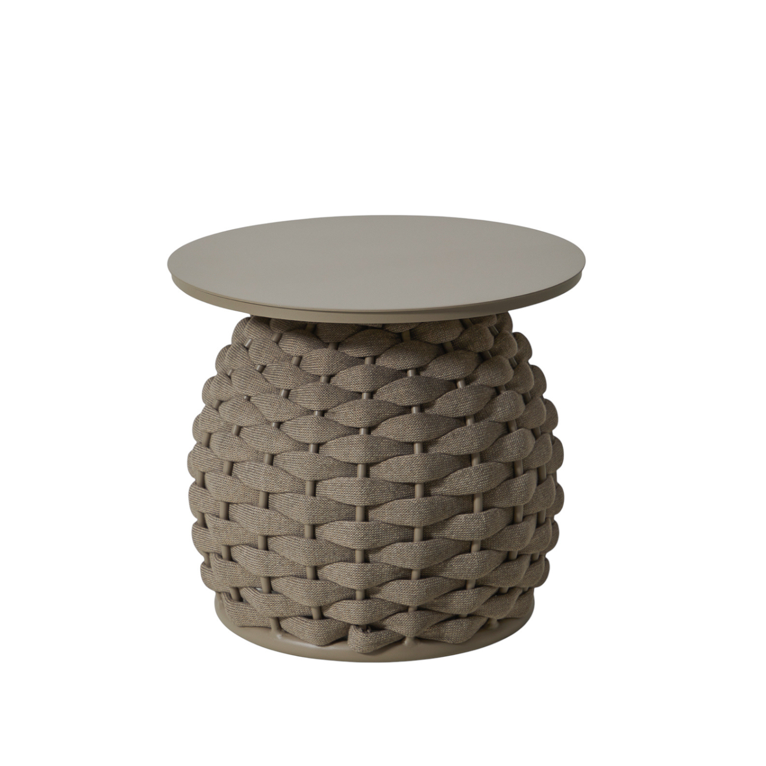 Brimley 20" Rope Side Table - Tan Biscuit