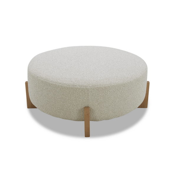 Carmen Ottoman w/ Light Wood Base - Tasmin Linen