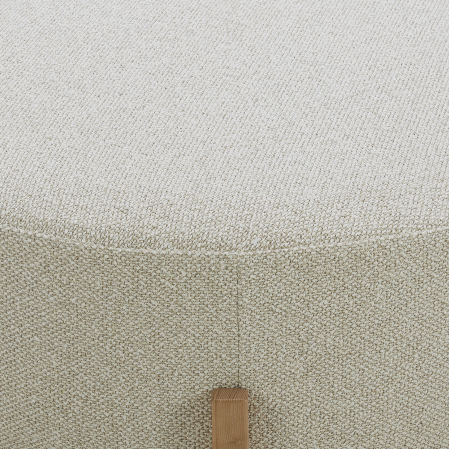 Carmen Ottoman w/ Light Wood Base - Tasmin Linen