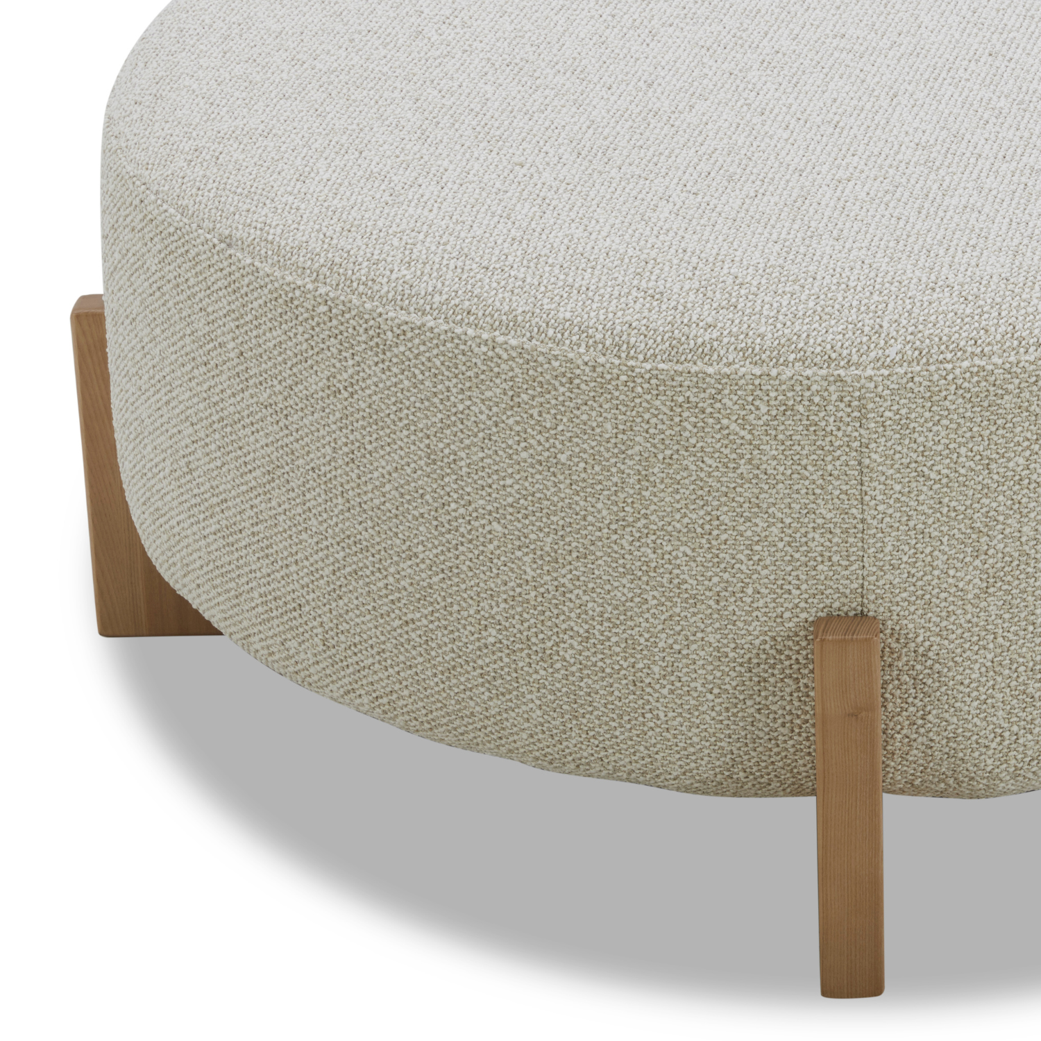 Carmen Ottoman w/ Light Wood Base - Tasmin Linen