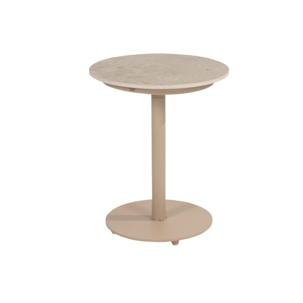 Rosseau Side Table w/ Ceramic Top - Latte