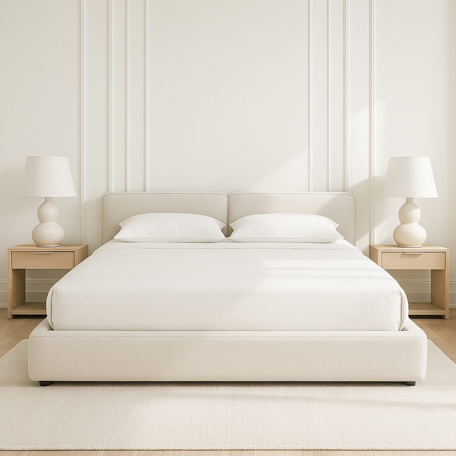 Dupont Platform Bed - Mellow Ivory