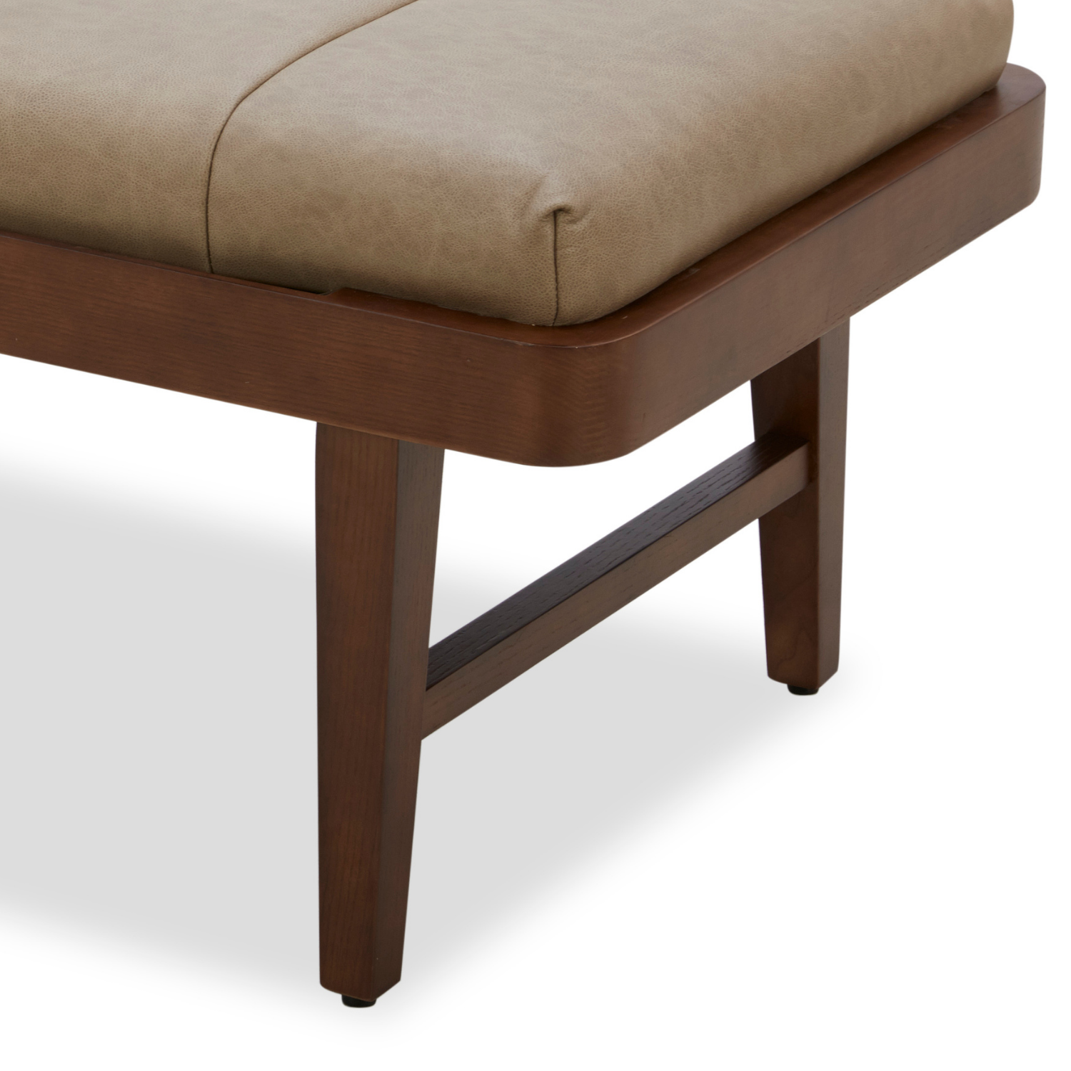 Charlestown Bench - Cobblestone Leather