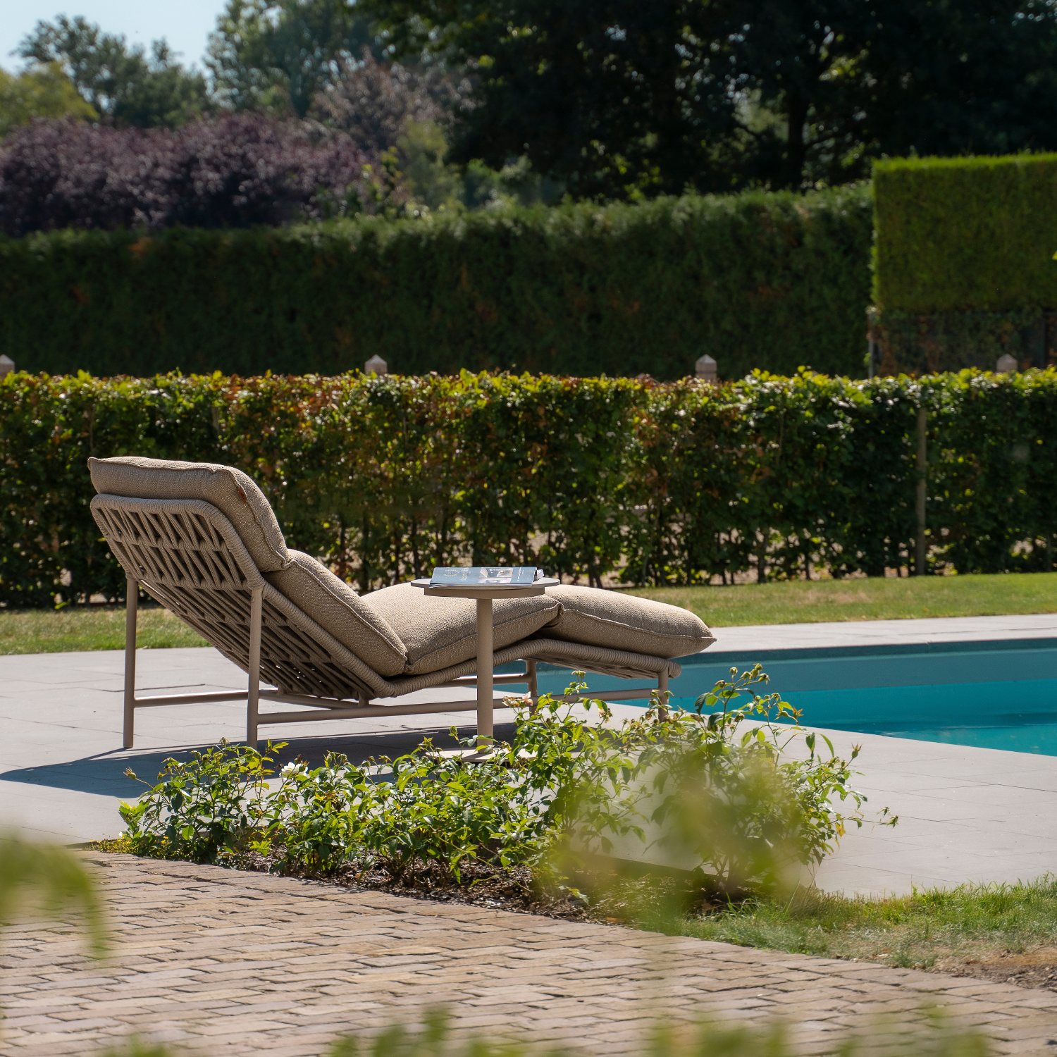 Rosseau Rope Sun Lounger - Latte