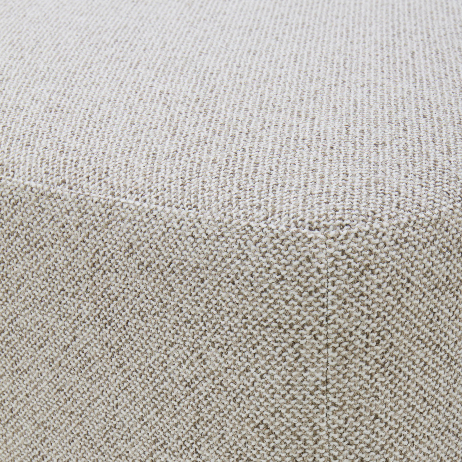 Cameron Ottoman w/ Dark Wood Base - Birch Weave