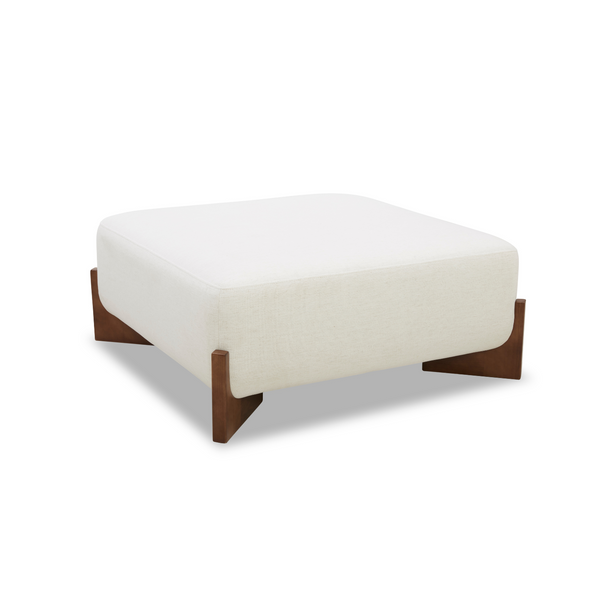 Cameron Ottoman w/ Dark Wood Base - Crypton® Nomad Snow
