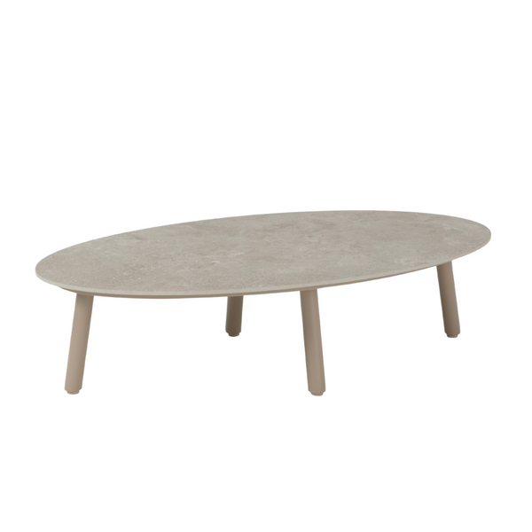 Rosseau Oval Ceramic Coffee Table - Latte