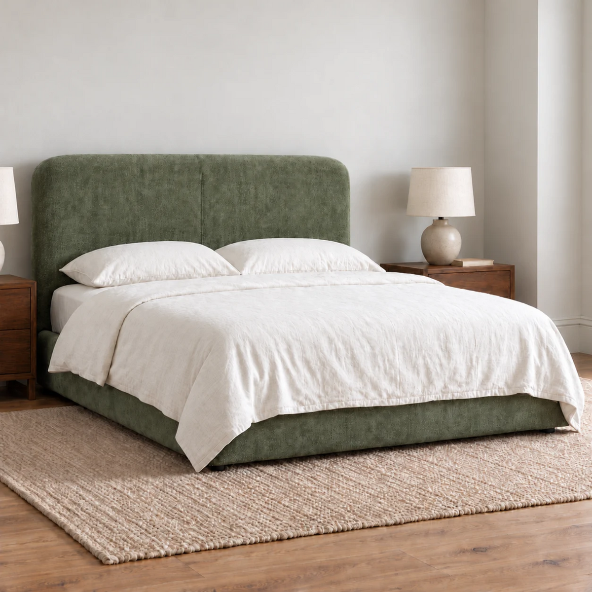 Broadview Upholstered Platform Bed - Mellow Forest