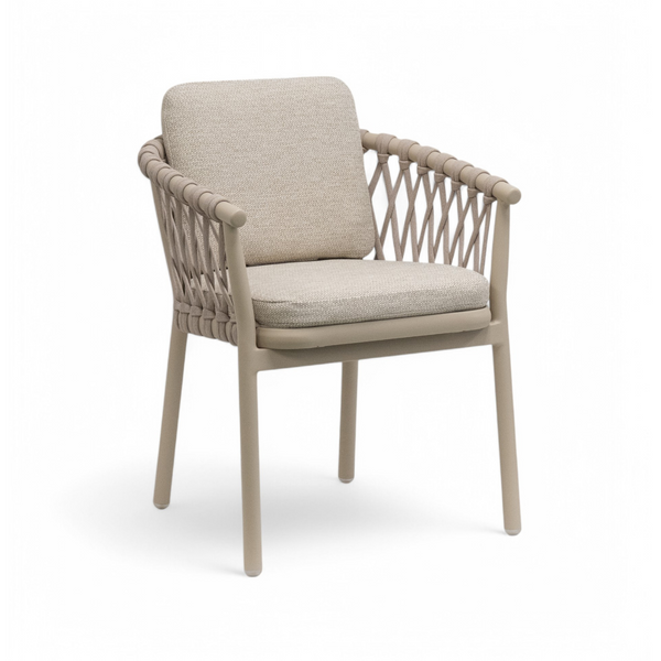 Bellvue Taupe Dining Arm Chair