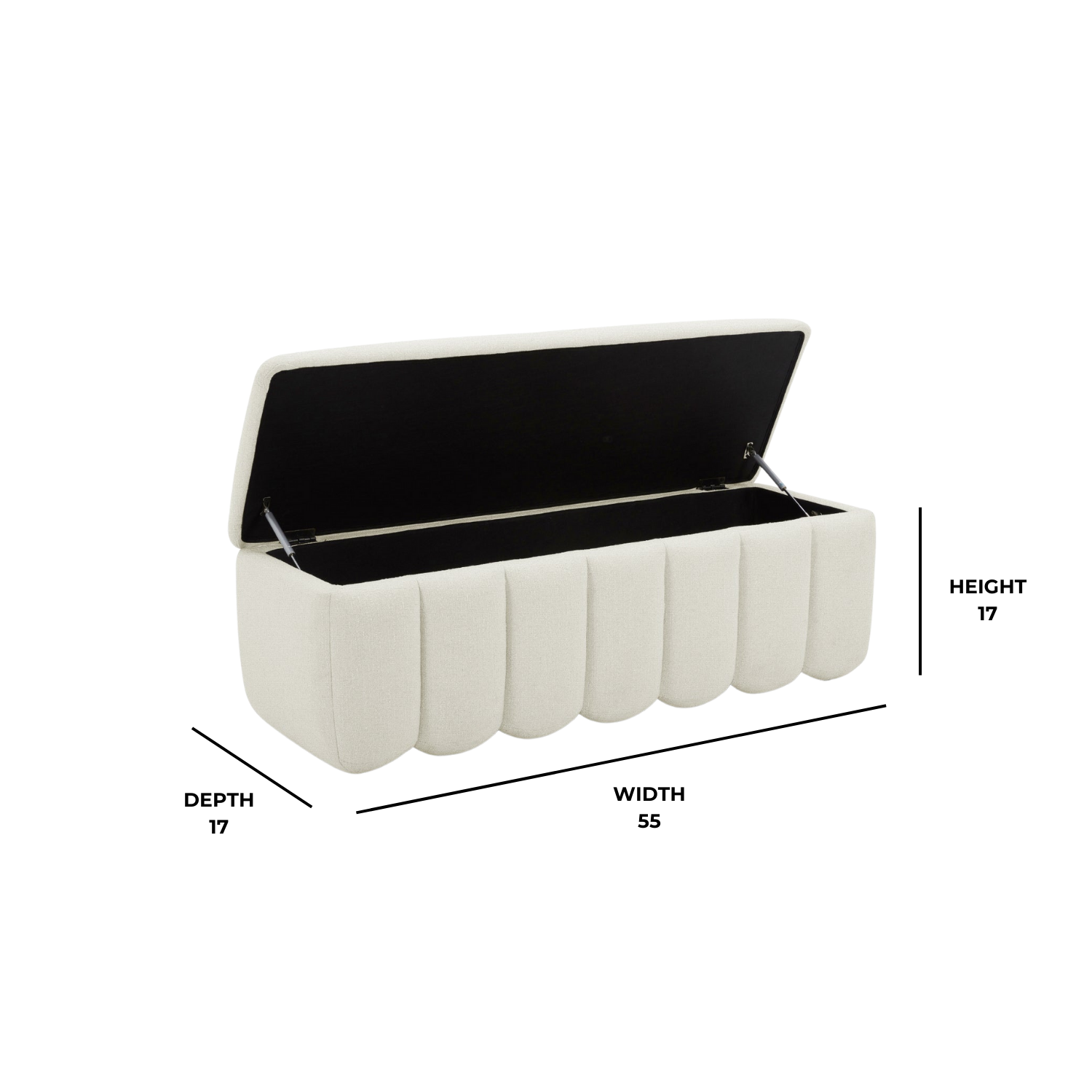 Brant Storage Bench - Mellow Ivory