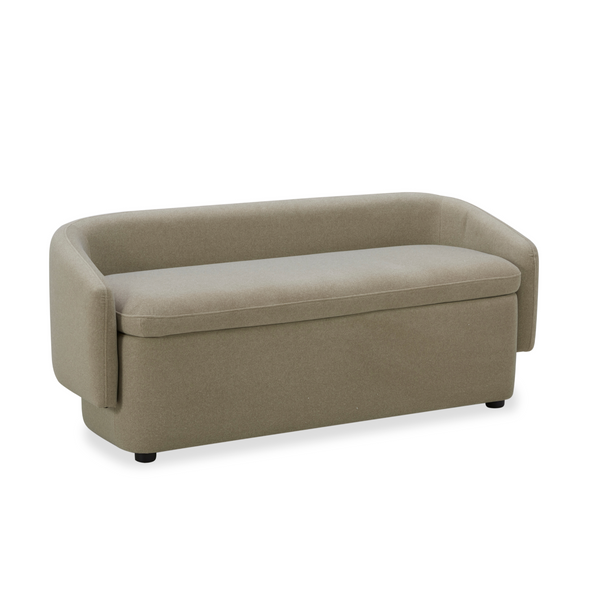 Capri Storage Bench - Sand Matte Velvet