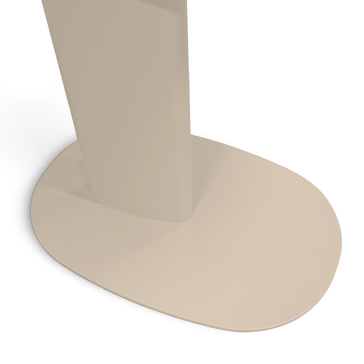 Avenue Ceramic Oval End Table - Stone Taupe