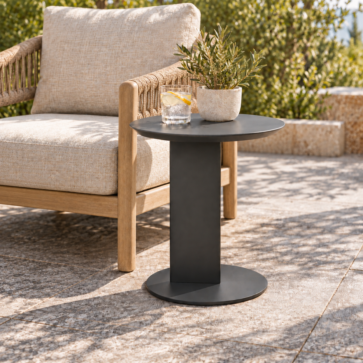 Avenue Side Table - Charcoal
