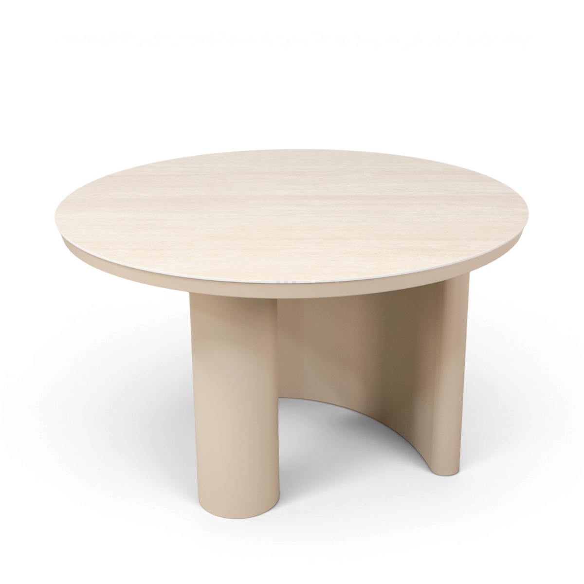 Sable Ceramic 47" Round Dining Table - Stone Taupe