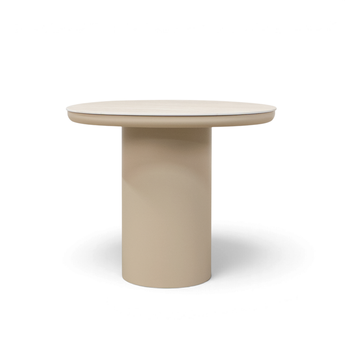 Sable Ceramic End Table - Stone Taupe