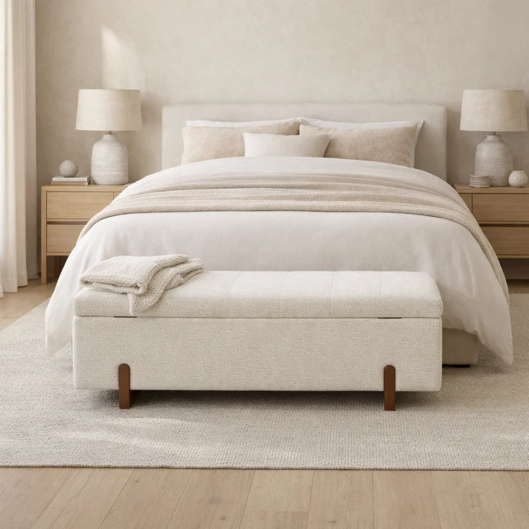 Broadview Storage Bench - Tasmin Linen