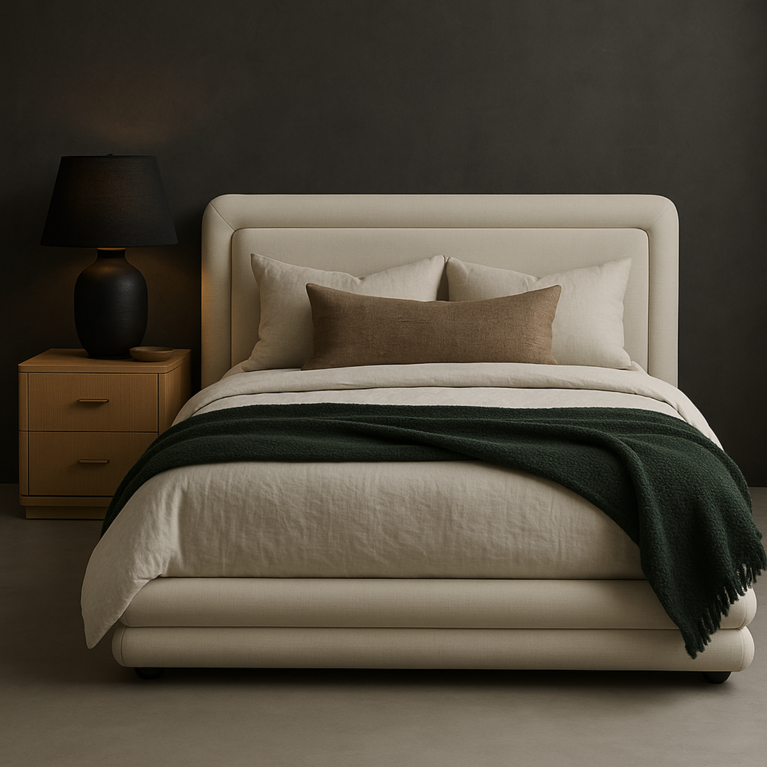 Dawson Upholstered Platform Bed - Crypton® Nomad Snow