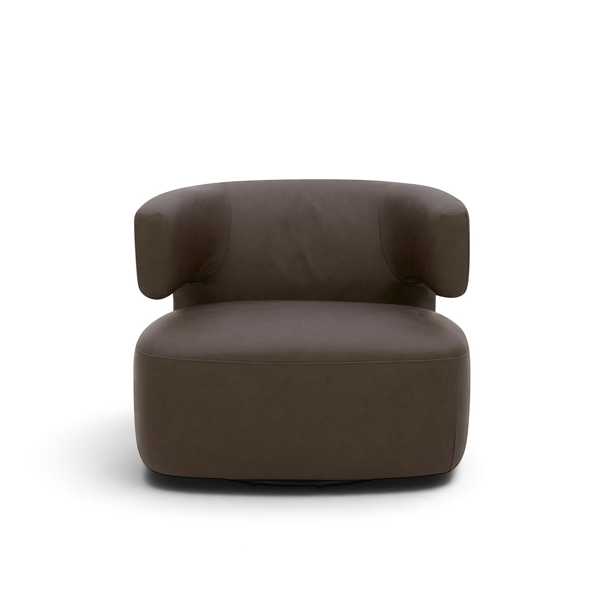 Champlain Swivel Lounge Chair - Isla Chocolate Leather