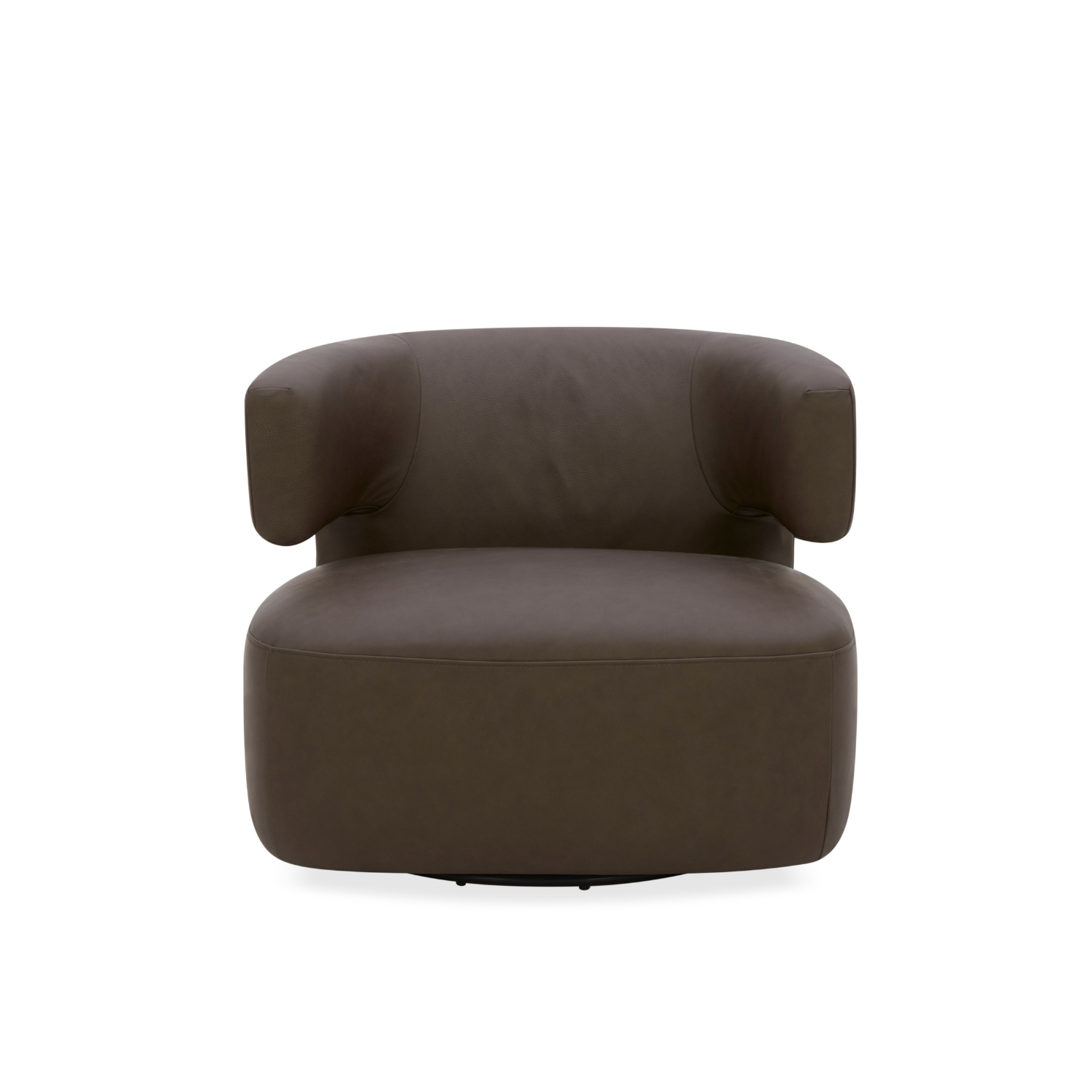 Champlain Swivel Lounge Chair - Isla Chocolate Leather