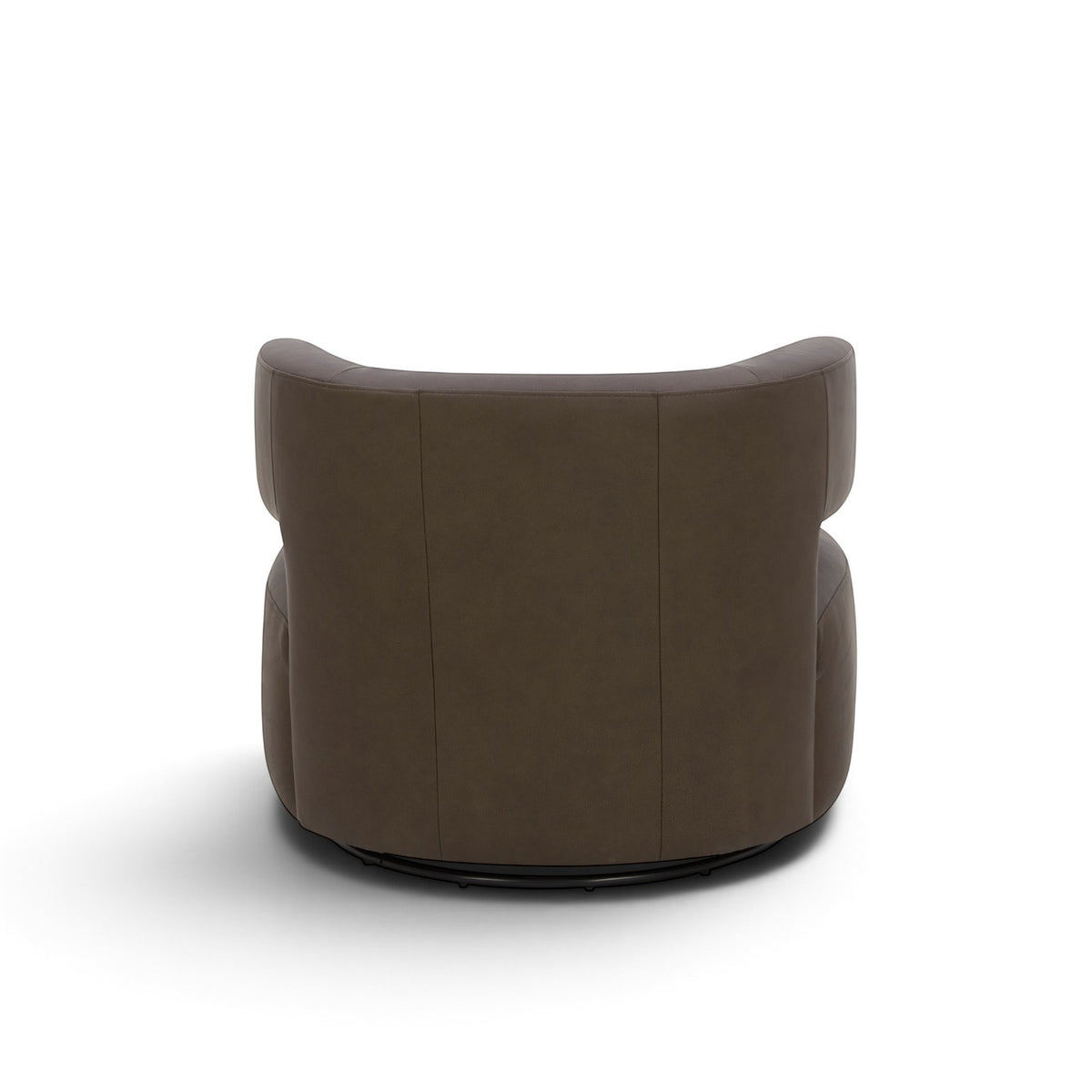 Champlain Swivel Lounge Chair - Isla Chocolate Leather