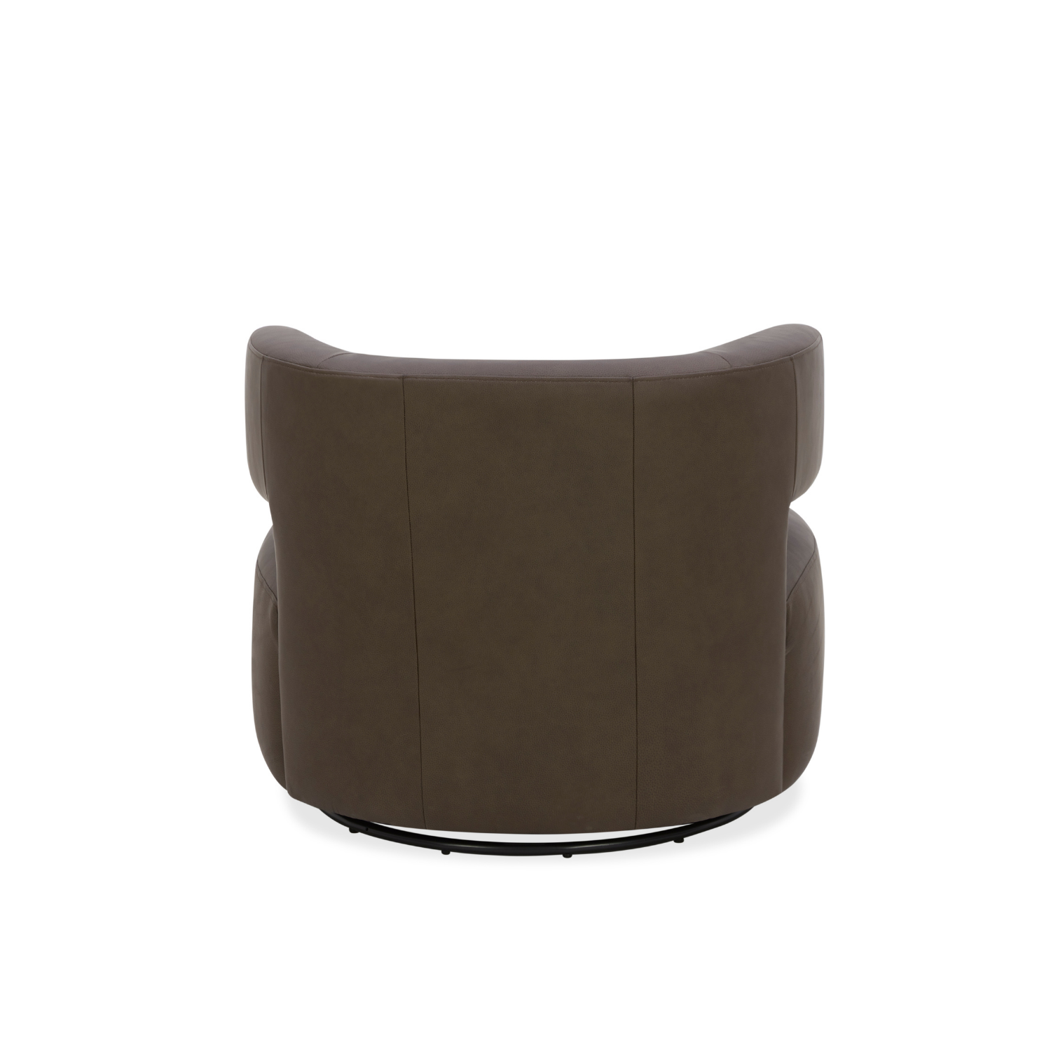 Champlain Swivel Lounge Chair - Isla Chocolate Leather