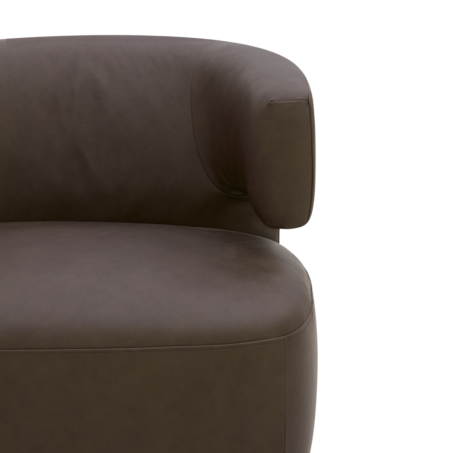 Champlain Swivel Lounge Chair - Isla Chocolate Leather