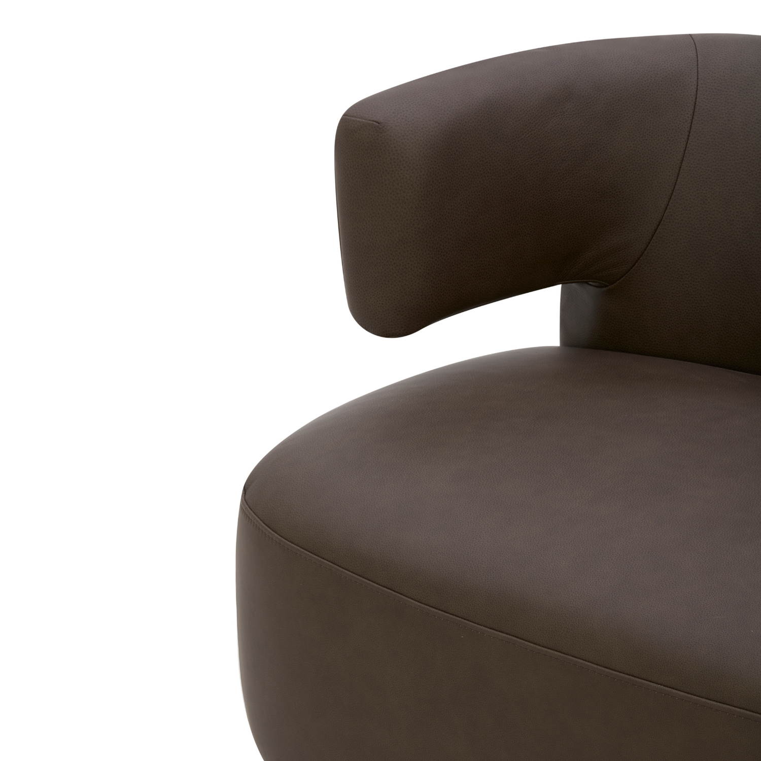 Champlain Swivel Lounge Chair - Isla Chocolate Leather