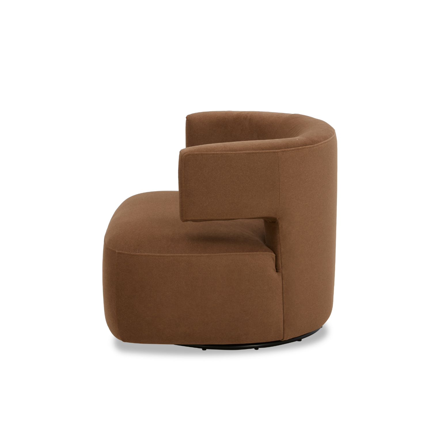 Champlain Swivel Lounge Chair - Tawny Matte Velvet