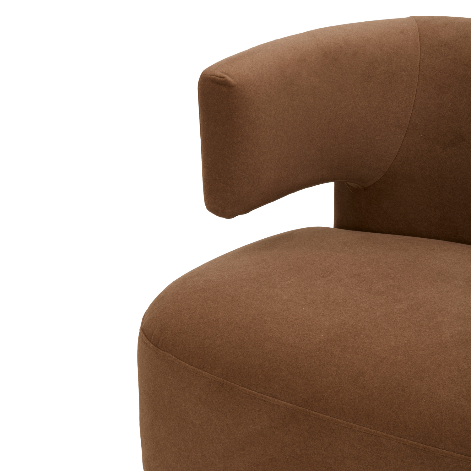 Champlain Swivel Lounge Chair - Tawny Matte Velvet