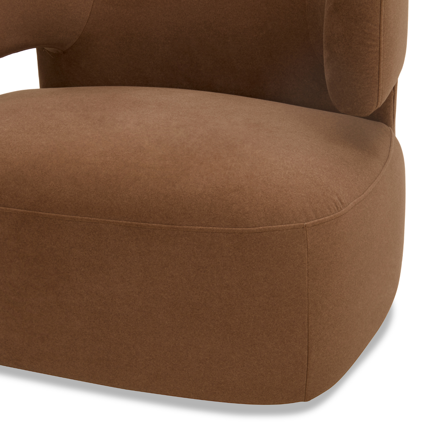 Champlain Swivel Lounge Chair - Tawny Matte Velvet