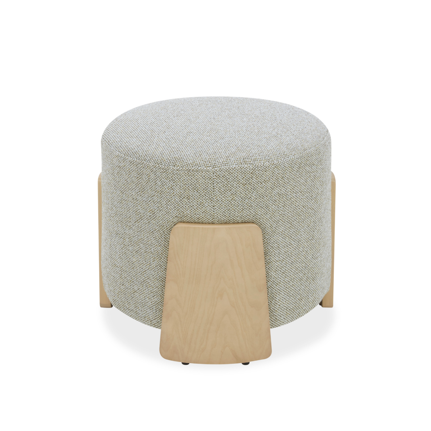 Porter Stool w/ Natural Wood Base - Moss Weave