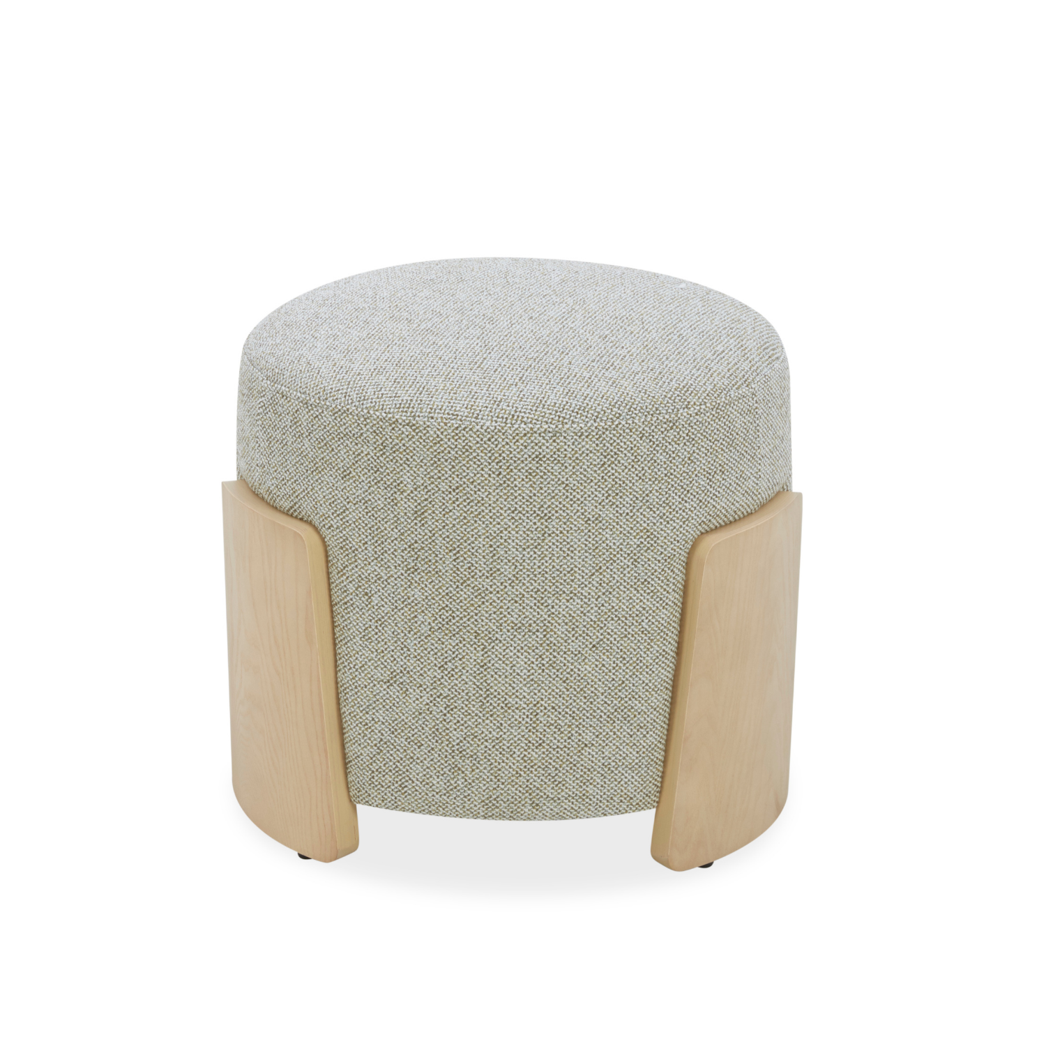 Porter Stool w/ Natural Wood Base - Moss Weave