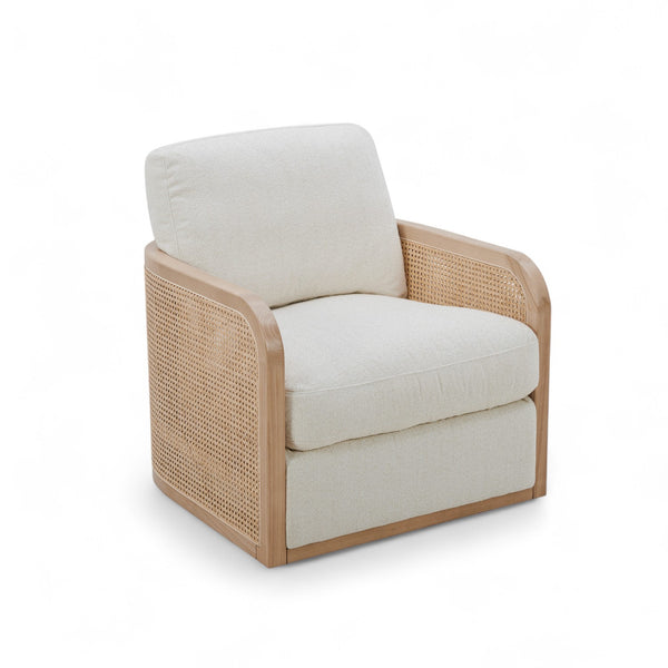 Nassau  Swivel Arm Chair - Mellow Ivory