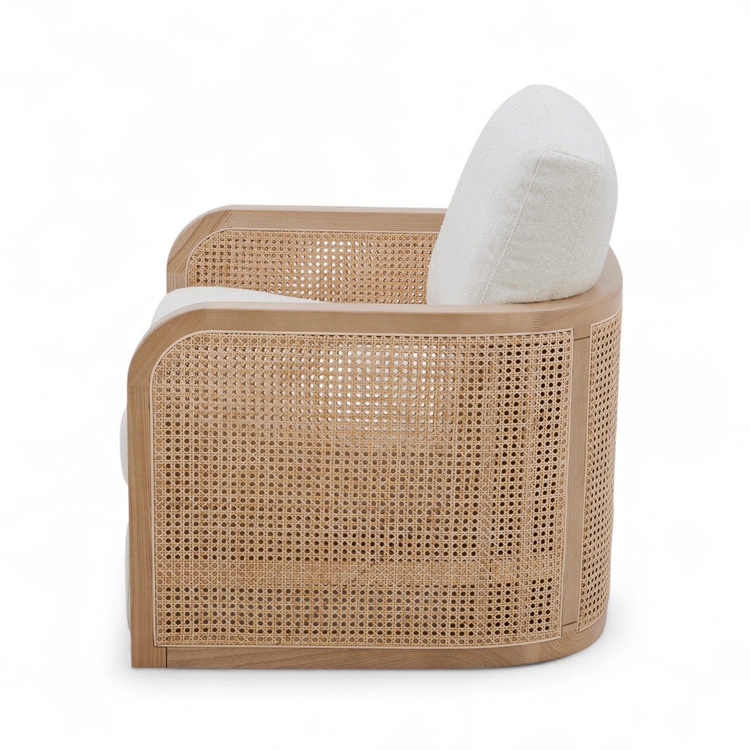 Nassau  Swivel Arm Chair - Mellow Ivory