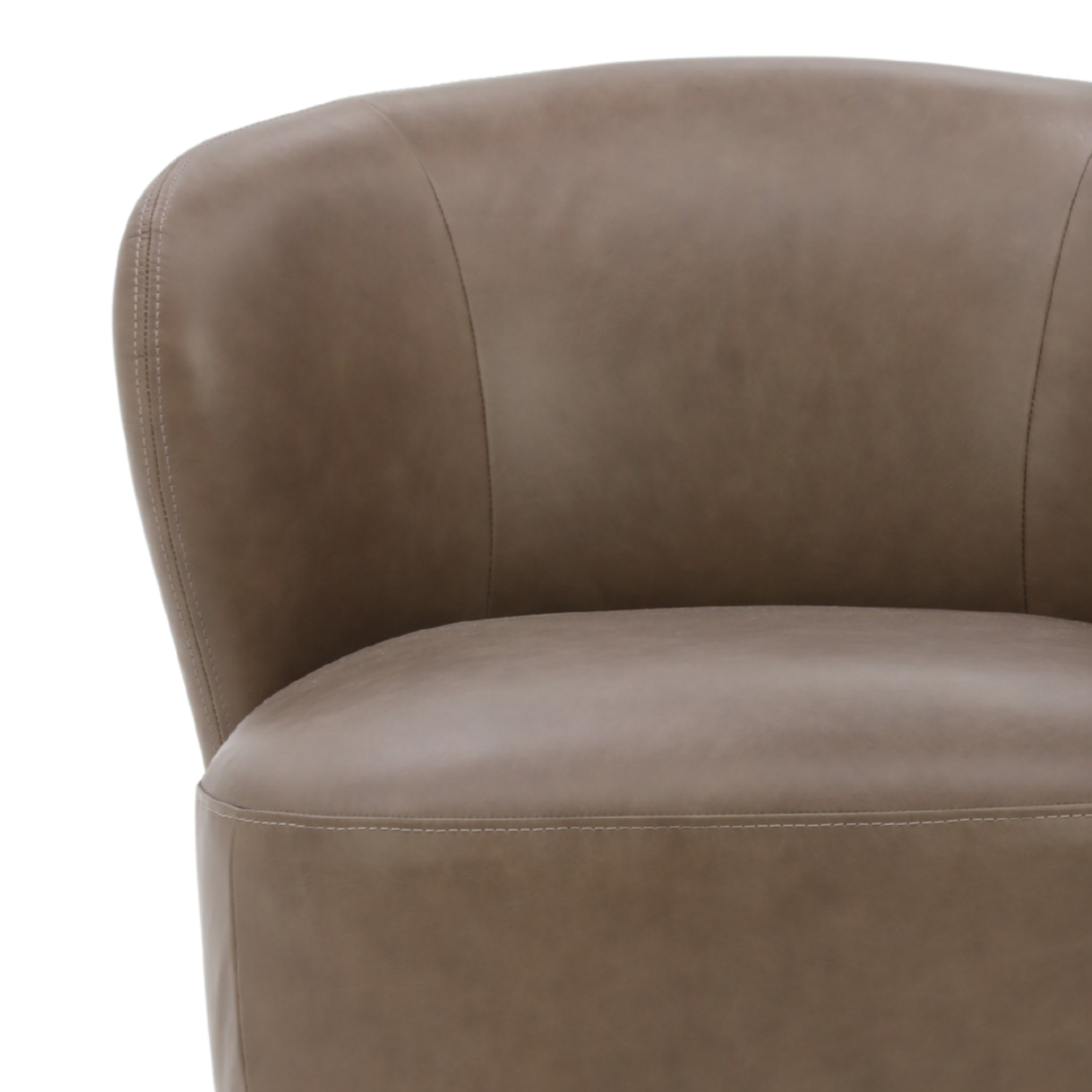 Hygge Swivel Lounge Chair -  Concord Pewter Leather