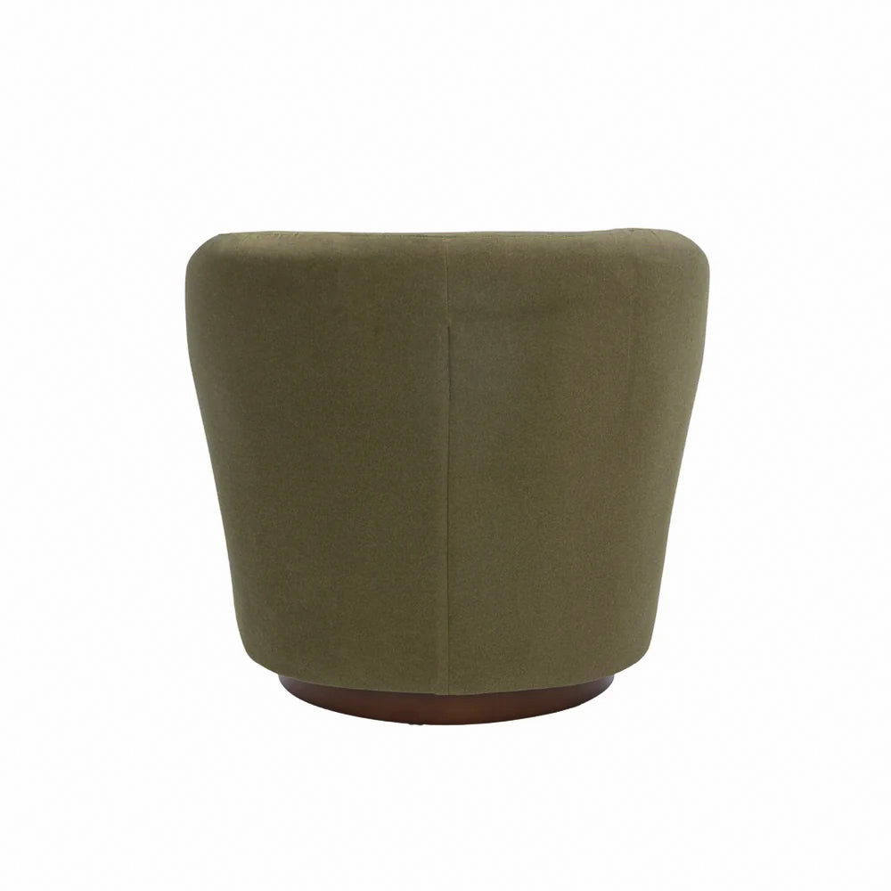 Hygge Swivel Lounge Chair - Forest green Matte Velvet