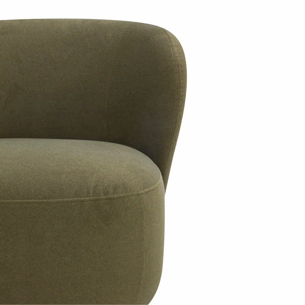 Hygge Swivel Lounge Chair - Forest green Matte Velvet