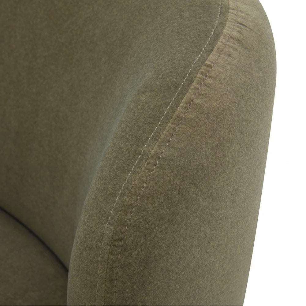 Hygge Swivel Lounge Chair - Forest green Matte Velvet