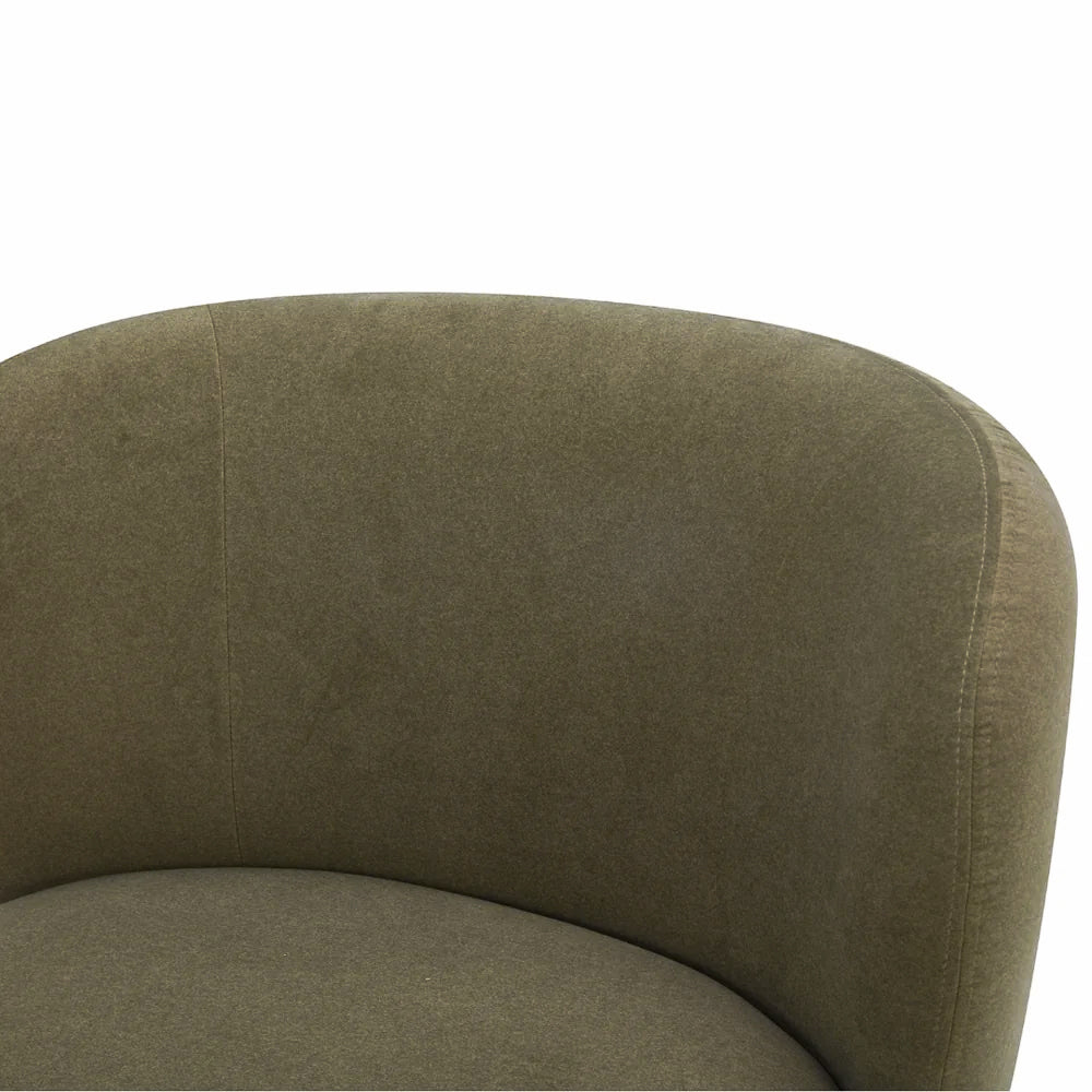 Hygge Swivel Lounge Chair - Forest green Matte Velvet