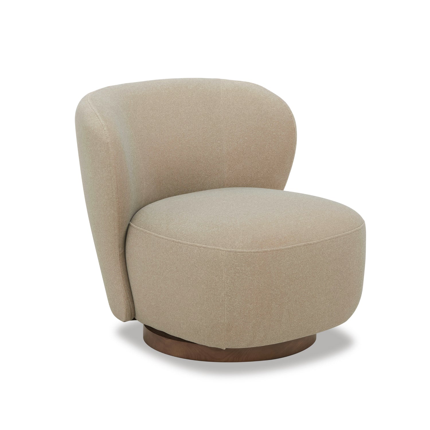 Hygge Swivel Lounge Chair - Sand Matte Velvet