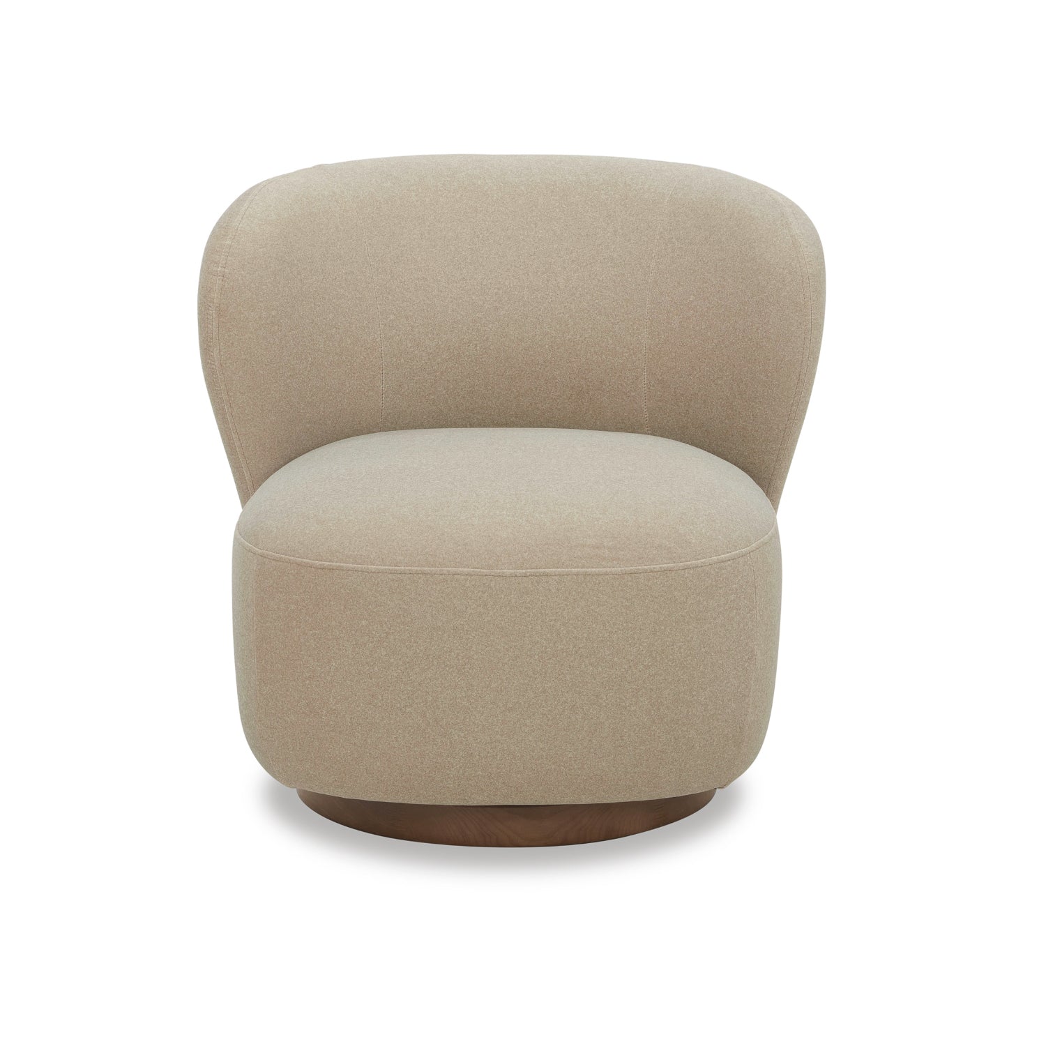 Hygge Swivel Lounge Chair - Sand Matte Velvet