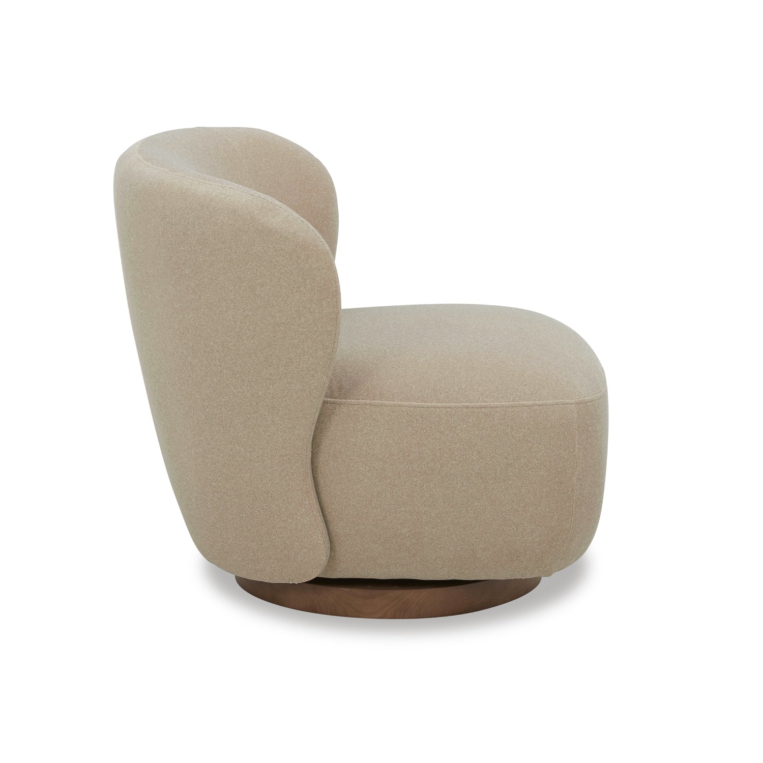 Hygge Swivel Lounge Chair - Sand Matte Velvet
